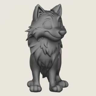 Wolf Toy Print Ready 3D Model - Model thumbnail 2