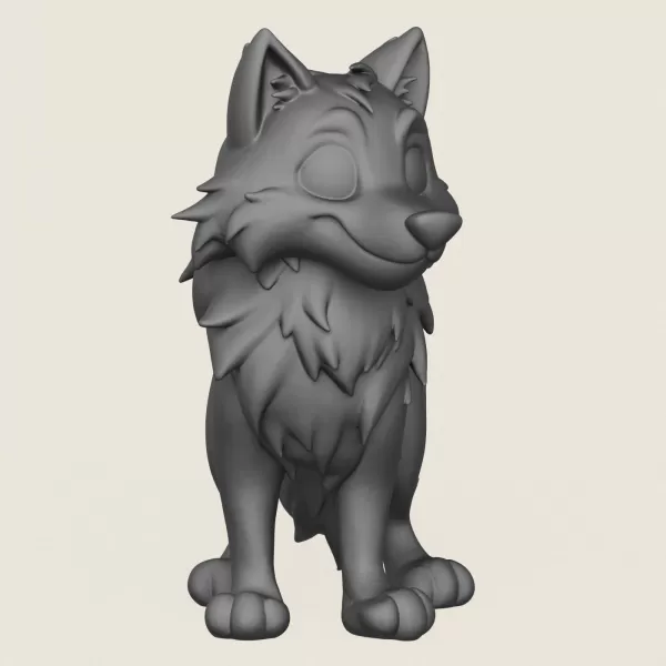 Wolf Toy Print Ready 3D Model - Model preview 2