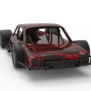 Vintage Asphalt Modified stock car V13 Scale 1:25 - Model thumbnail 14