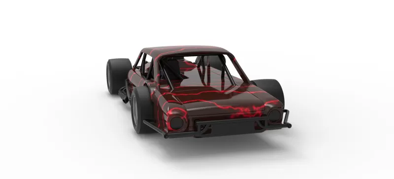 Vintage Asphalt Modified stock car V13 Scale 1:25 - Model preview 14