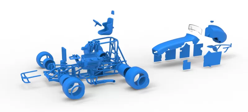 Vintage Pavement Sprint car Scale 1:25 - Model preview 28