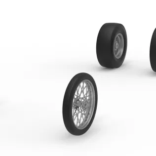 Wheel Set of Vintage Front engine dragster V8 Scale 1:25 - Model thumbnail 2