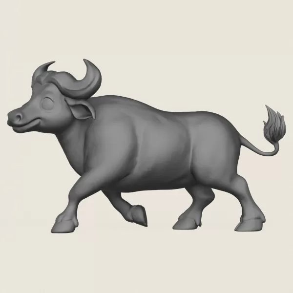 Buffalo Toy Print Ready 3D Model - Model preview 3