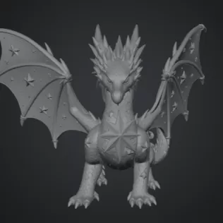 Celestial Star Dragon STL File for 3D Print - Model thumbnail 13