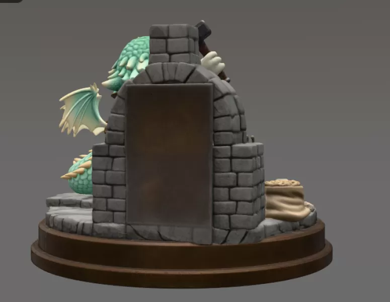 Blacksmith Dragon STL File for 3D Print - Model preview 6