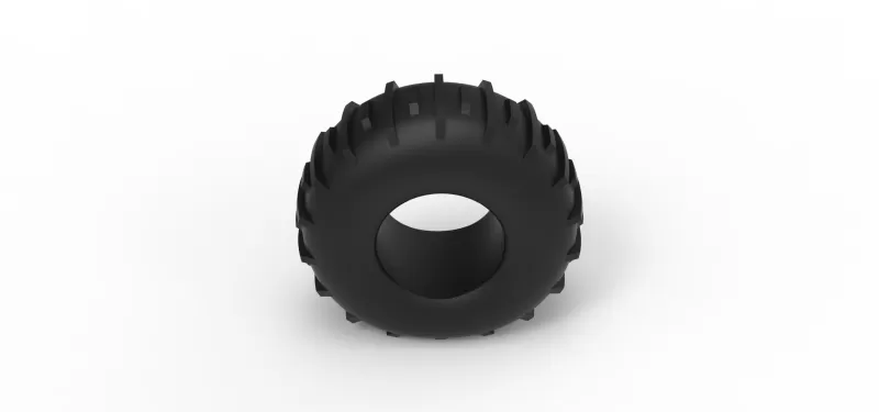 Low pressure Forester 1370 tire deflated Scale 1:25 - Model preview 6