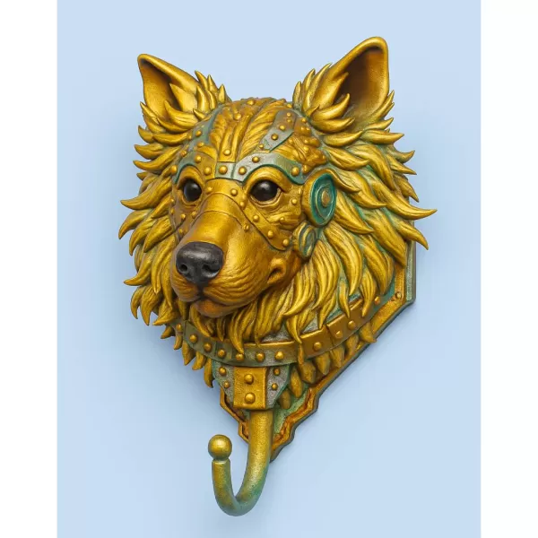🐾 Steampunk Collie Dog Wall Hook – STL File Description - Model preview 1