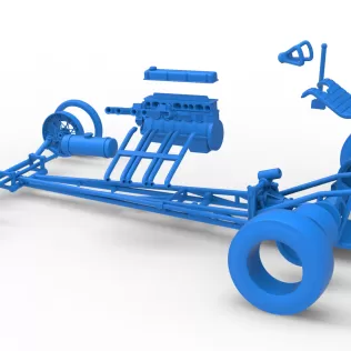 Vintage Front engine dragster Base Version 6 Scale 1:25