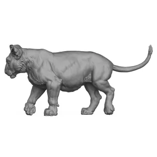 3D Printable Lion Cub - Model thumbnail 4