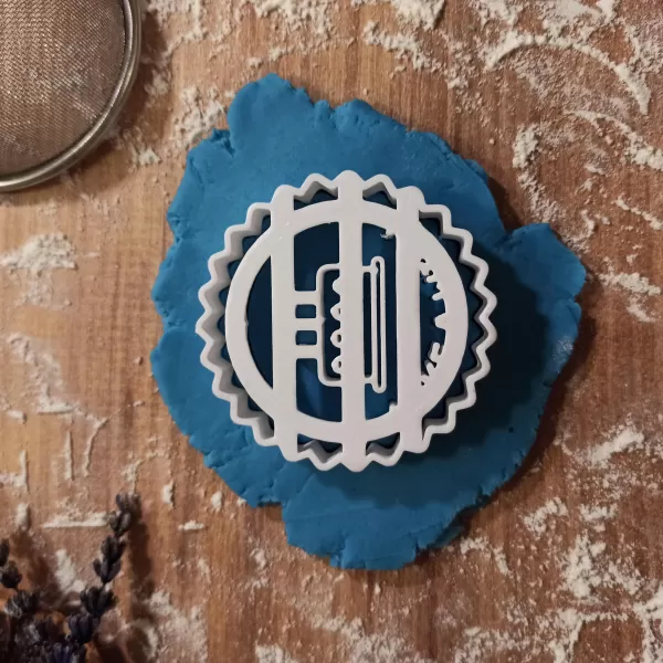 Happy Birthday Cake Cookie & Clay Cutter, With Make a Wish Text - Model preview 3