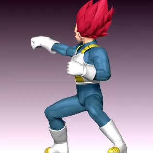 Vegeta SSJ God - Dragon Ball - Model thumbnail 8