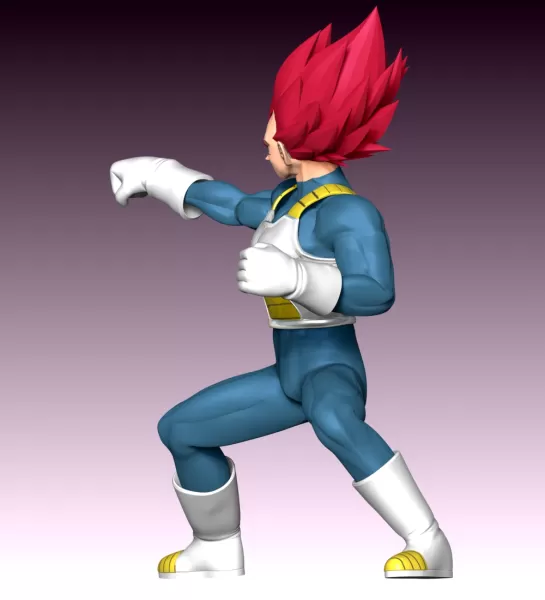 Vegeta SSJ God - Dragon Ball - Model preview 8