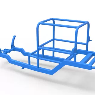 Frame of Vintage Supermodified stock car V2 Scale 1:25 - Model thumbnail 10