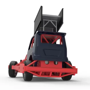 New Zealand Superstock car while turning Version 5 Scale 1:25 - Model thumbnail 15