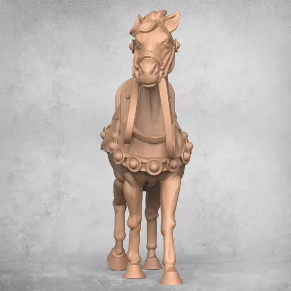 Medieval Warrior Horse - Model preview 3