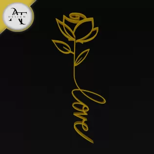 Love - Line Art - 2D Wall Art Decor