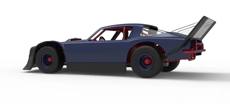 Vintage Dirt late model Race car Version 4 Scale 1:25 - Model preview 13