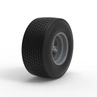 Rear wheel of Vintage Champ car Scale 1:25 - Model thumbnail 2