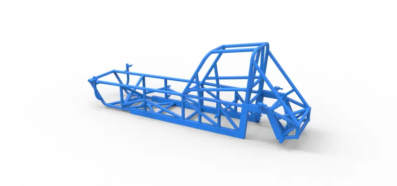 Frame of Vintage Dirt Modified stock car Version 3 Scale 1:25 - Model preview 9