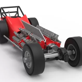 Vintage AWD Dragster Version 2 Scale 1:25 - Model thumbnail 26