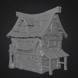 Enchanted Harvest Cottage STL File for 3D Print