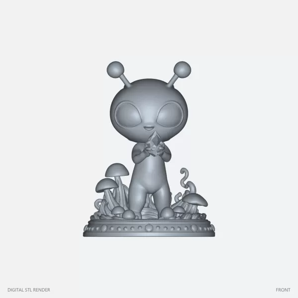 Alien Creature Figure - STL - Model preview 1