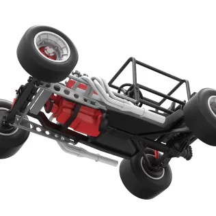 Vintage Supermodified stock car Base Version 2 Scale 1:25 - Model thumbnail 3