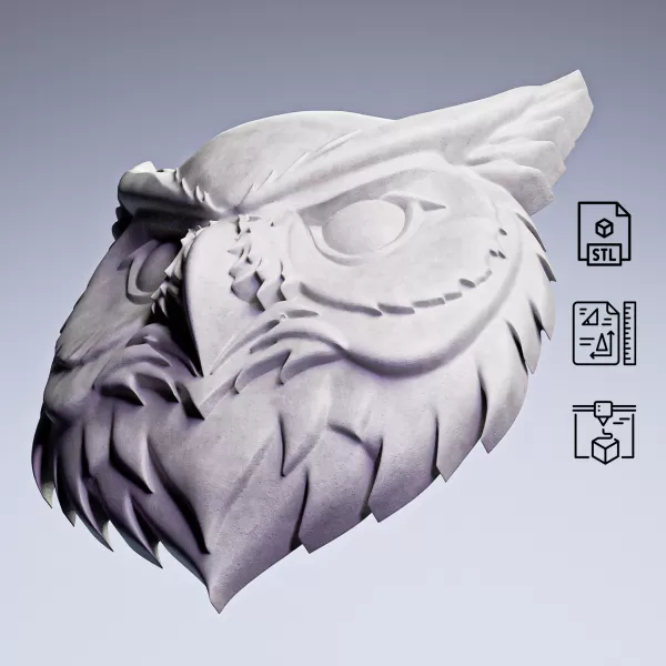 Owl Mask Relief #RoZ - Model preview 7