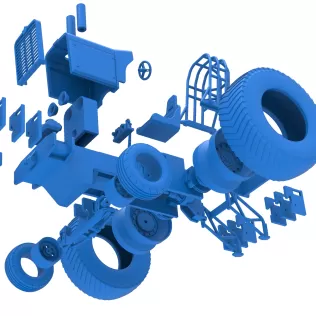 Fun short Pro Stock Pulling Tractor Version 4 Scale 1:25 - Model thumbnail 16