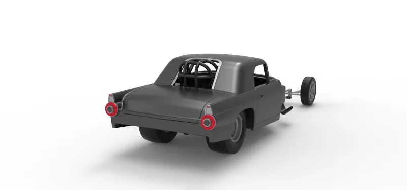 Front engine old school dragster with shell V12 Scale 1:25 - Model preview 18