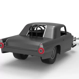 Front engine old school dragster with shell V12 Scale 1:25 - Model thumbnail 18