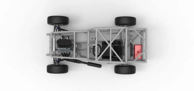 Dwarf car Base Version 2 Scale 1:25 - Model preview 11