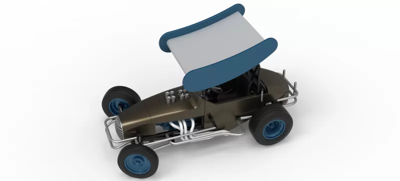 Vintage Winged Supermodified for Dirt while turning V2 1:25 - Model preview 4