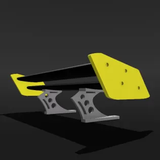 RC DRIFT CAR 1:10 DOUBLE DECK WING GT SPOILER - Model thumbnail 3