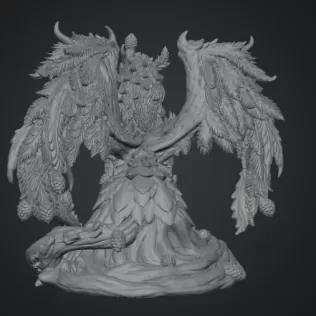 Ancient Forest Guardian Dragon STL File for 3D Print - Model thumbnail 15