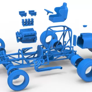 Dirt Silver Crown Champ car Base Version 2 Scale 1:25 - Model thumbnail 28