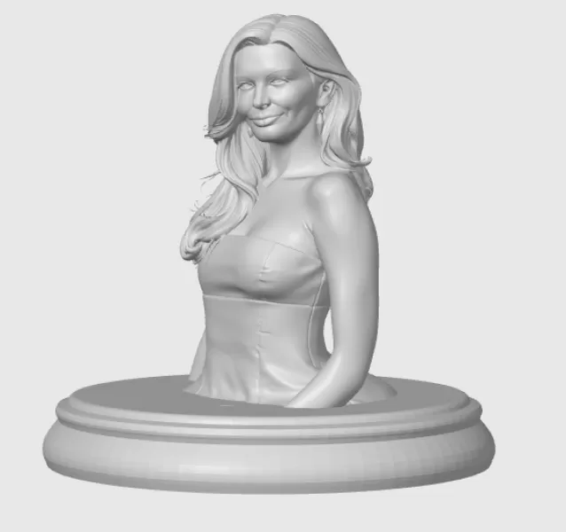 Catherine Zeta-Jones 3D Bust - Model preview 1