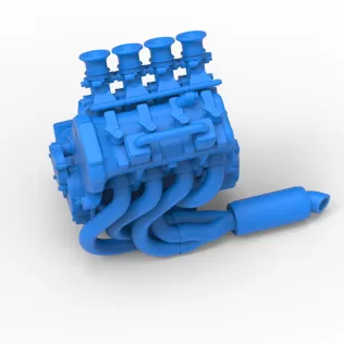 Engine of Three Quarter Midget Scale 1:25 - Model thumbnail 2