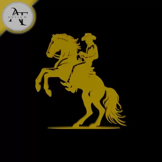 Cowboy - Silhouette - 2D Wall Art Decor