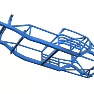 Frame of Vintage Asphalt Modified stock car Scale 1:25 - Model thumbnail 3