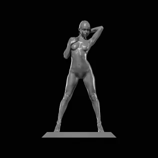 Nude Girl Sexy Pose STL File for 3D Printing - Model thumbnail 1