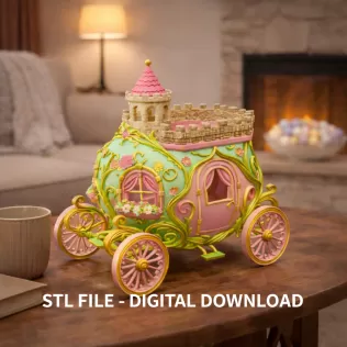 Fantasy Egg Carriage House – STL File 3D Printable - Model thumbnail 2