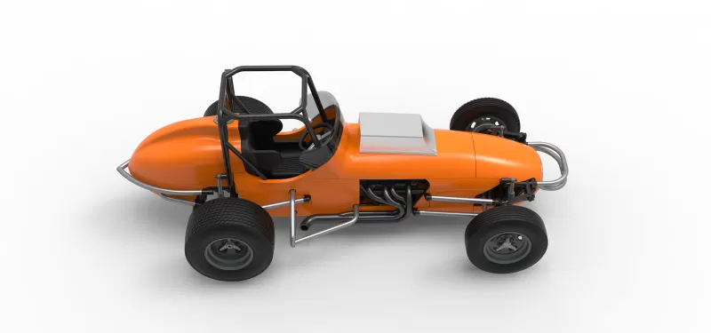 Dirt Silver Crown Champ car Version 2 Scale 1:25 - Model preview 23