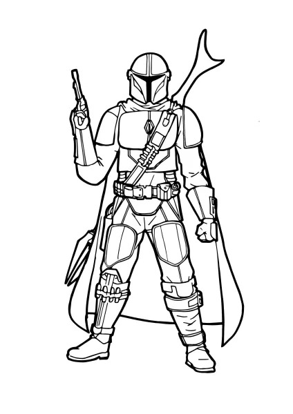 Silhouette The Mandalorian - Star Wars - Model preview 1