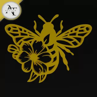 Bee - Silhouette - 2D Wall Art Decor