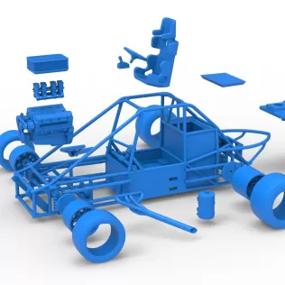 Experimental Pavement Silver Crown Car Base Version 3 Scale 1:25 - Model thumbnail 24