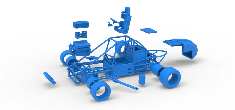 Experimental Pavement Silver Crown Car Base Version 3 Scale 1:25 - Model preview 24