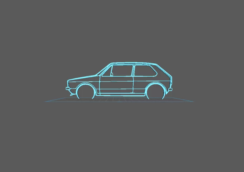 Volkswagen - Golf 1 Wall Art - Model preview 2