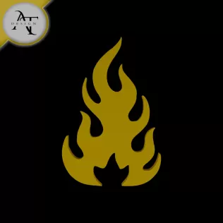 Simple Flame Symbol - 2D Art