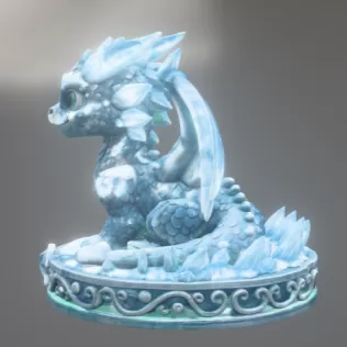 Crystal Ice Baby Dragon STL File for 3D Print - Model thumbnail 6